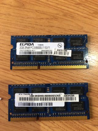 Memoria RAM 2gb DDR3