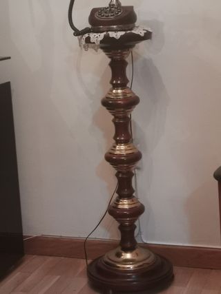 TELÉFONO EPOC PEANA O PEDESTAL DE MADERA ANTIGUO