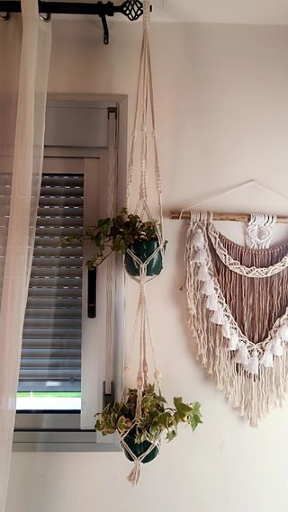 Macetero de macramé