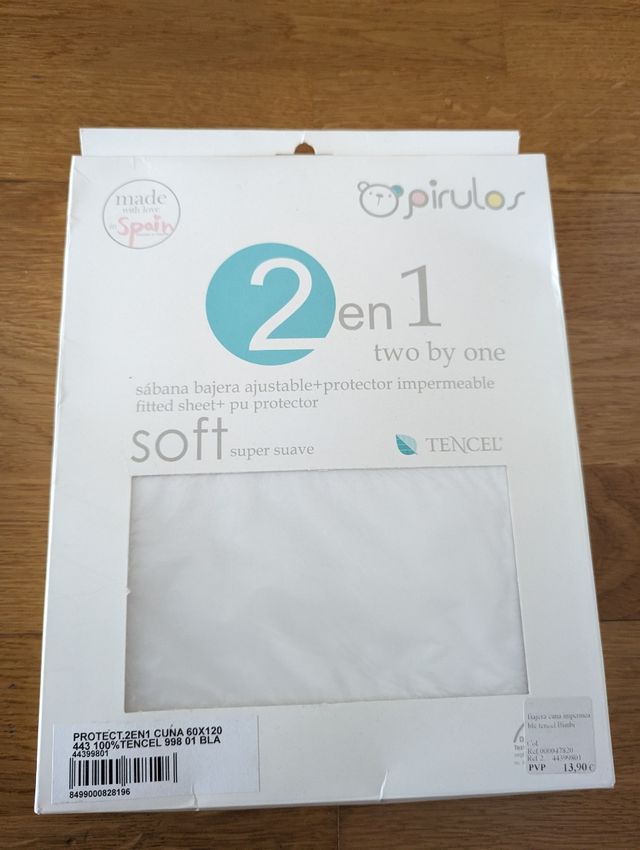 Sabana bajera cuna y protector imp. (a estrenar)