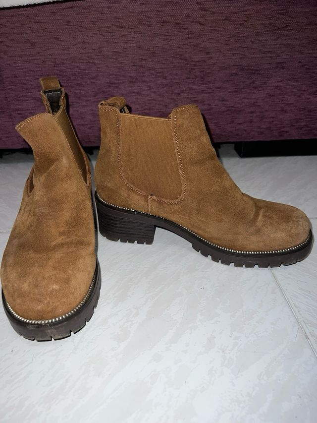 Botines marrón ante como nuevos