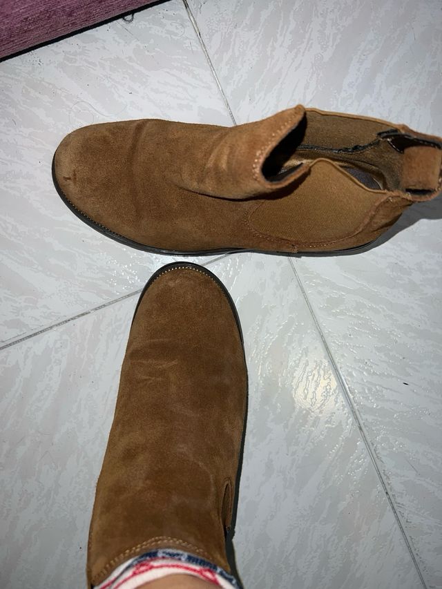 Botines marrón ante como nuevos
