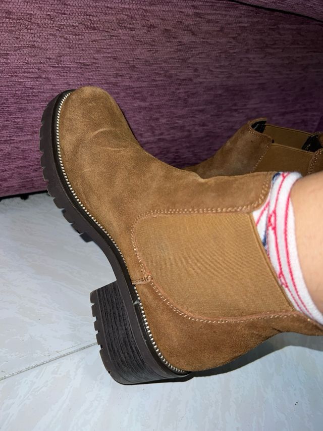 Botines marrón ante como nuevos