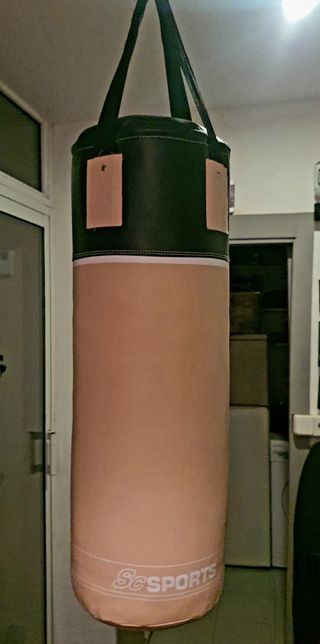 Saco boxeo 12kg y guantes 10 oz