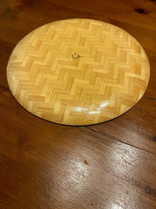 Bandeja plato de bambú japonés antiguo