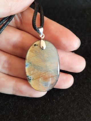 Colgante de Labradorita y Plata de Ley