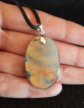 Colgante de Labradorita y Plata de Ley