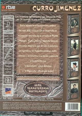 CURRO JIMENEZ EN DVD.