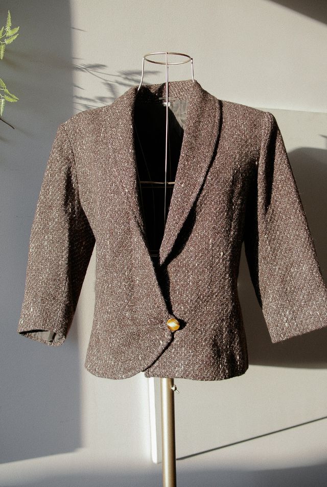 Cappotto corto vintage marrone L