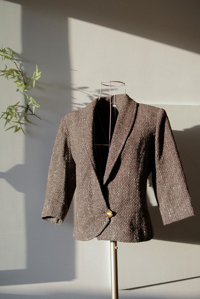 Cappotto corto vintage marrone L