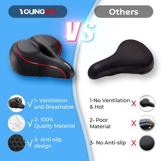 Sillín Gel Amplio, Sillín Bicicleta Extra Grande