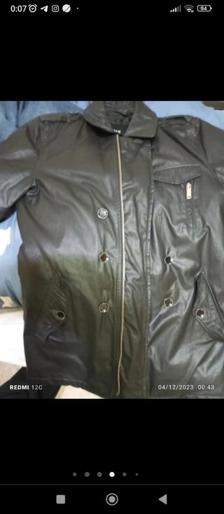 Abrigo tipo Biker de piel