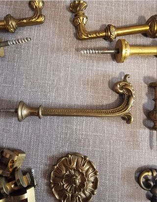 LOTE DE HERRAJES BRONCE, PUERTAS...