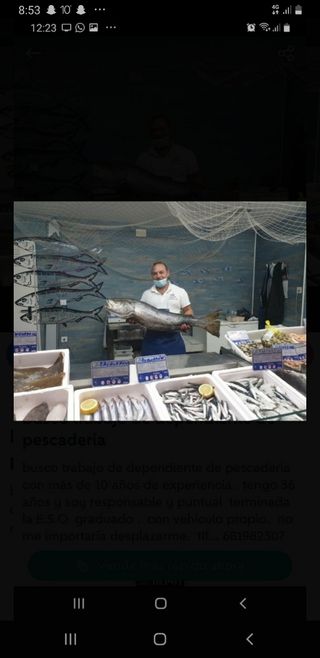 dependiente de pescadería