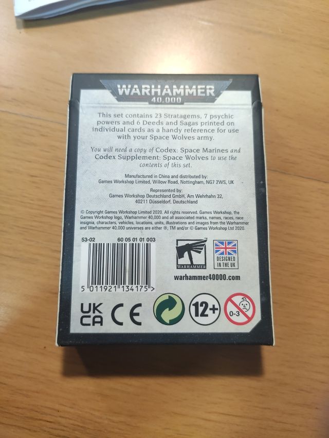 Datacards spacewolves