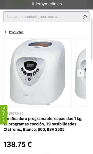 NUEVA * Panificadora 12 programas 39 posibilidades
