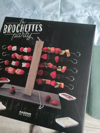 Brochetas barbacoa o frutas