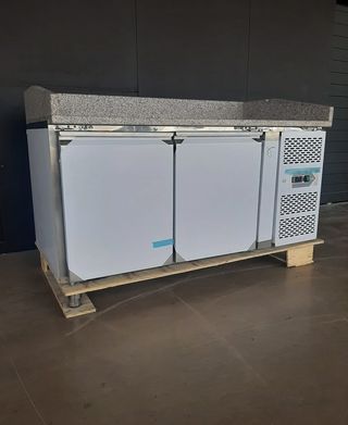 MESA PIZZERA-MUEBLE REFRIGERADO CON MARMOL 15002PT