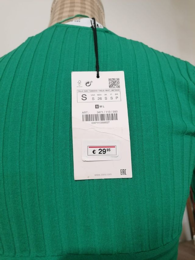 Vestido elástico Verde