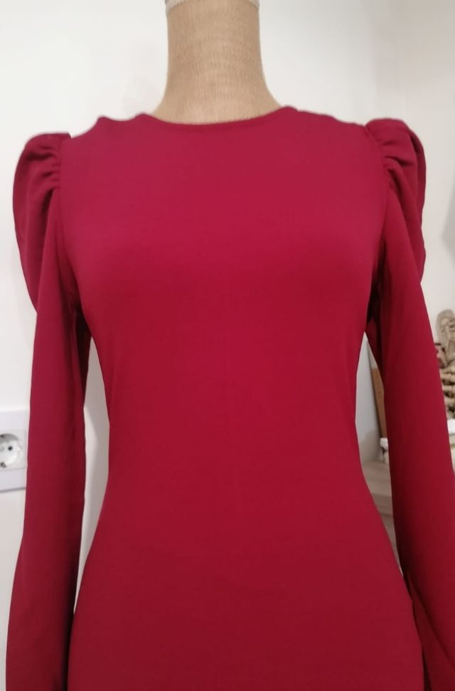 Vestido chica burdeos