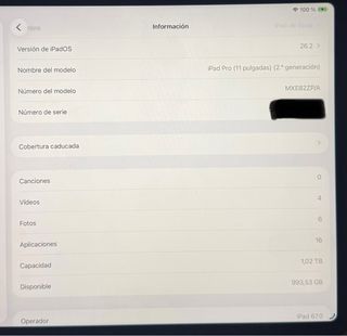 IPAD PRO 1TB + SIM . Muy poco uso