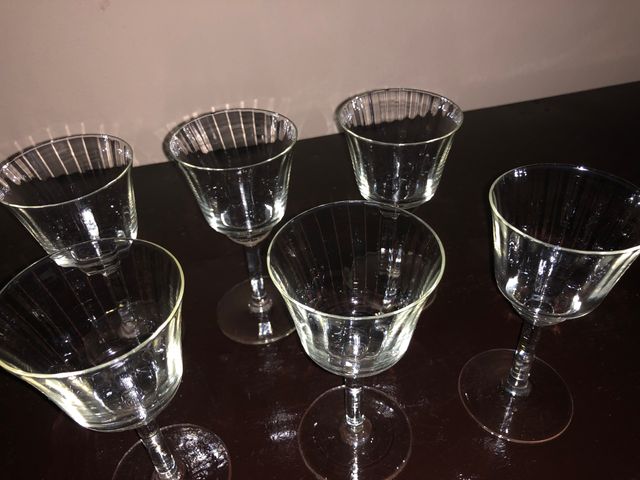 6 Calici Cristallo Antichi