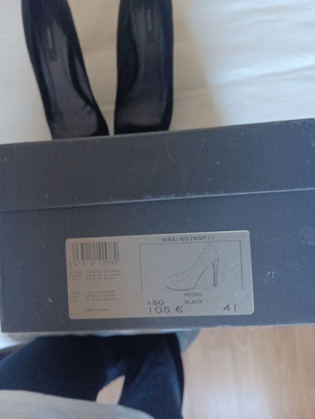 Zapato tacón de ante