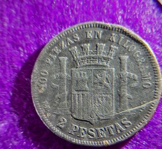 Moneda de 2 pesetas de 1870