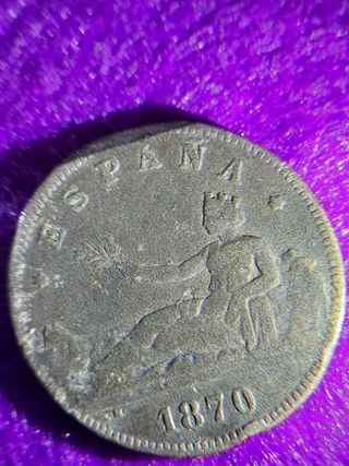 Moneda de 2 pesetas de 1870