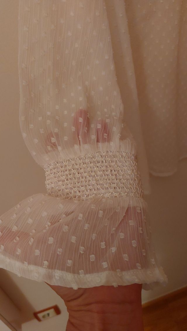 Blusa transparencias blanca