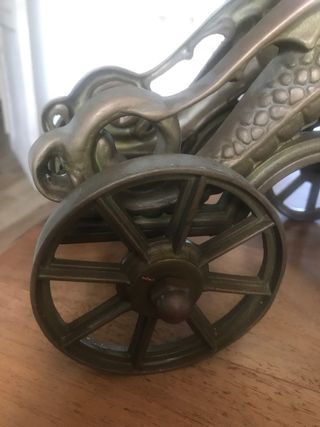 cannone decorativo ottone vintage