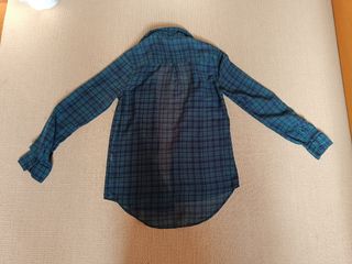 Camisa de cuadros azul y verde talla S