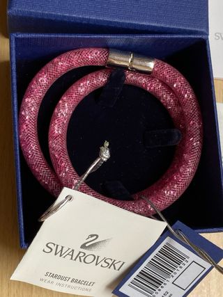 Pulsera rosa swarovski