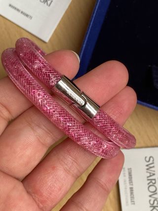 Pulsera rosa swarovski