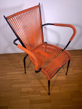 Sedia Poltroncina da Bar anni 60’ ARANCIONE