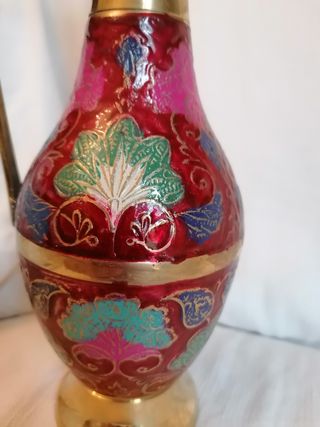 Caraffa ottone e dipinta