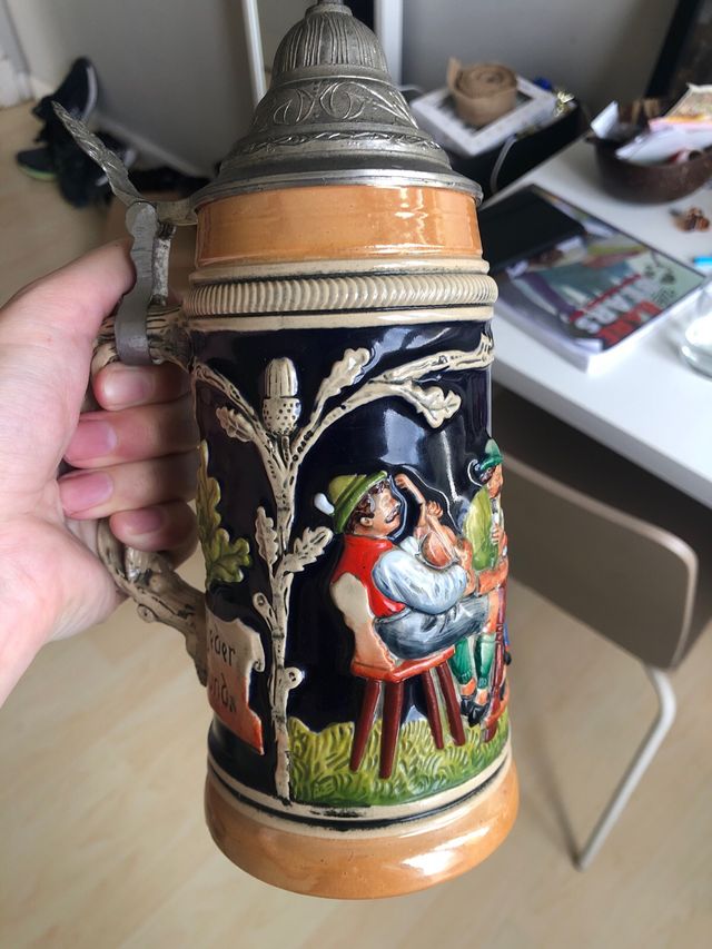 Jarra Alemana original, pintada a mano