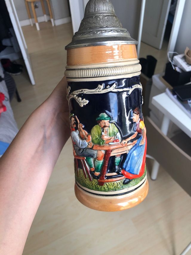 Jarra Alemana original, pintada a mano