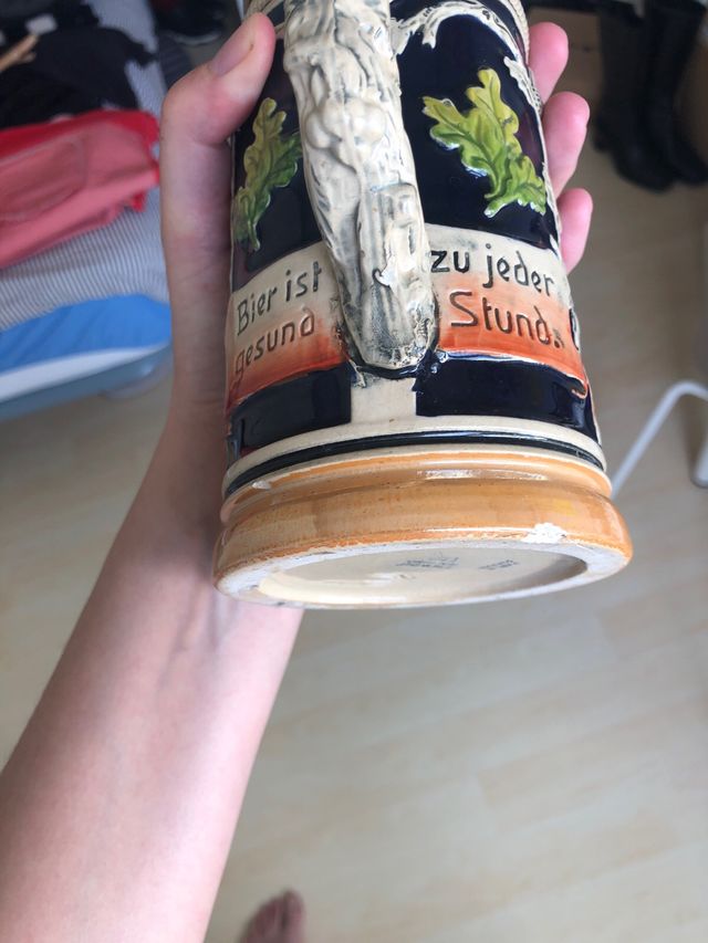 Jarra Alemana original, pintada a mano