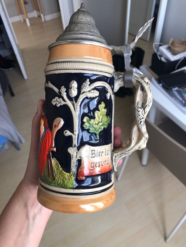 Jarra Alemana original, pintada a mano