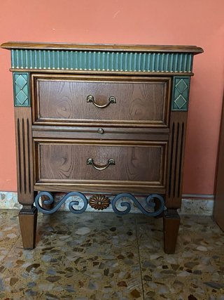 ESCRITORIO 115x50x80 MESITA 54x35x62 CABECERO 135x