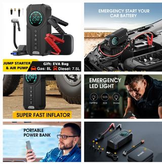 BOOSTER Arrancador batería coche/inflador Ruedas