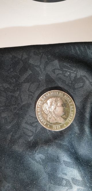 2 centimos y medio de escudo 1867