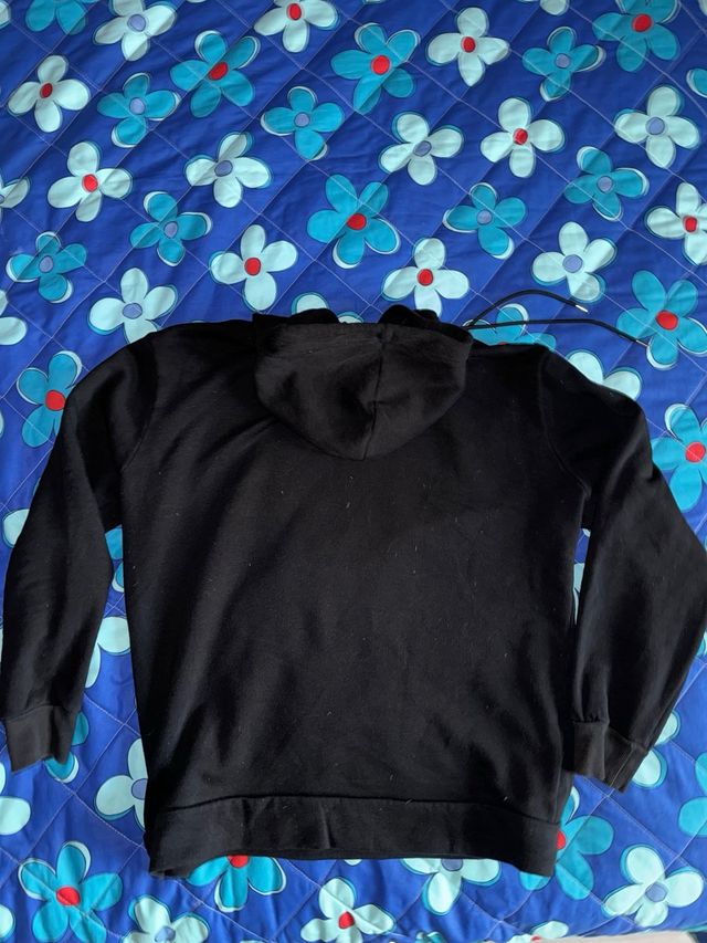 felpa nera con cappuccio taglia XL