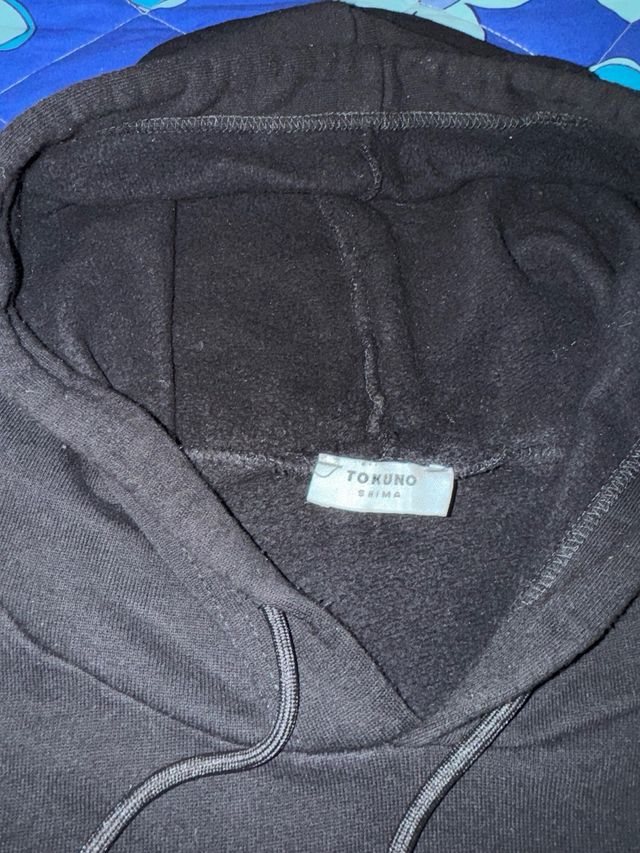 felpa nera con cappuccio taglia XL