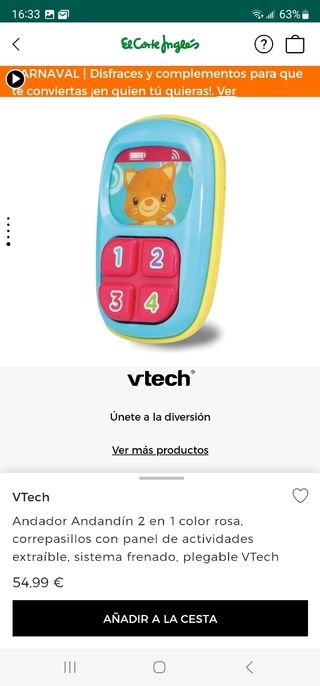 Andador rosa Vtech