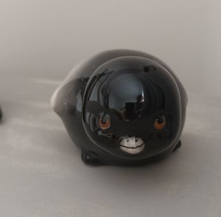 Pareja pingüinos porcelana