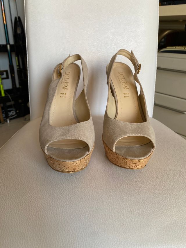 Lulupa sandali tacchi pelle grigi cinturino 40