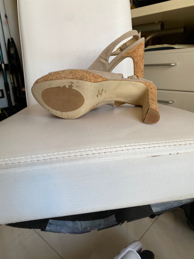 Lulupa sandali tacchi pelle grigi cinturino 40