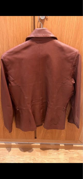 chaqueta piel marron 